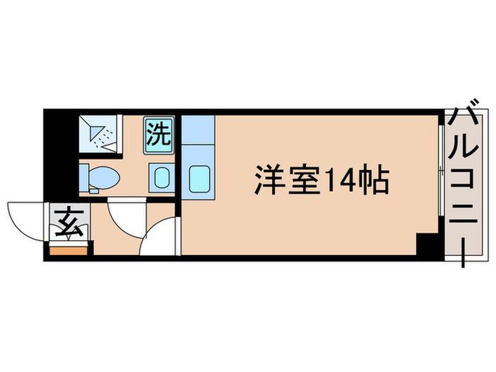 ユニレジデンス金町(ワンルーム/2階)の間取り写真