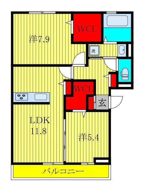 パークタウン(2LDK/3階)の間取り写真