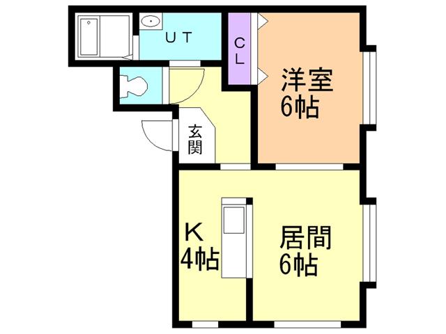 GROUNDBLOOM(1LDK/2階)の間取り写真