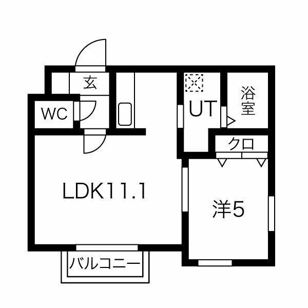 地下鉄東西線 二十四軒駅 徒歩3分 4階建 築12年(1LDK/4階)の間取り写真