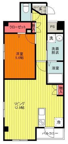 ステージア城西(1LDK/2階)の間取り写真