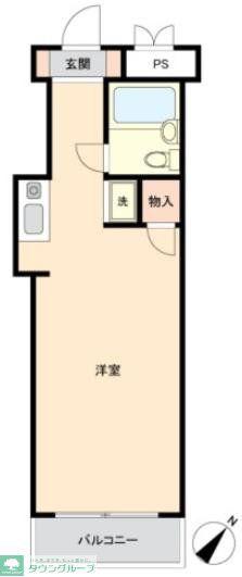 トップ五反野(ワンルーム/1階)の間取り写真