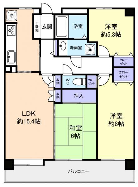 ソフィア習志野(3LDK/2階)の間取り写真
