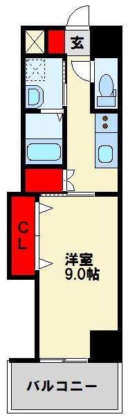 KSK門司港コアプレイス(1K/3階)の間取り写真