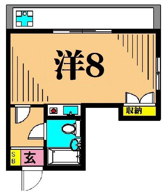 ジュールY(ワンルーム/3階)の間取り写真