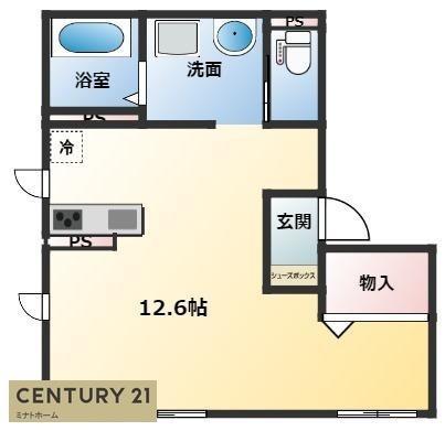 ハウスムラタ(ワンルーム/2階)の間取り写真