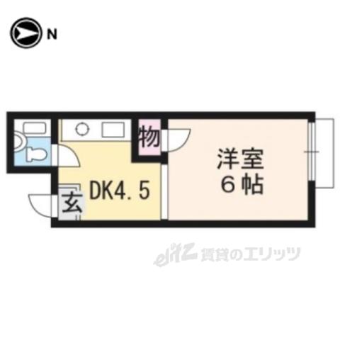コーポ比加里(1K/3階)の間取り写真