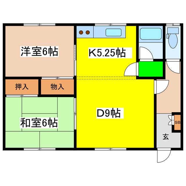 リラハウス(2LDK/2階)の間取り写真