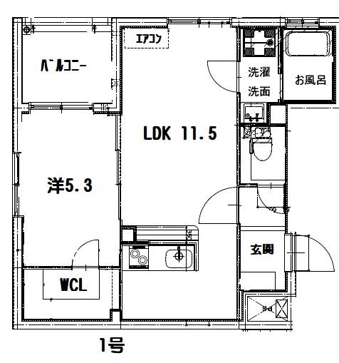 ピコティ(1LDK/2階)の間取り写真