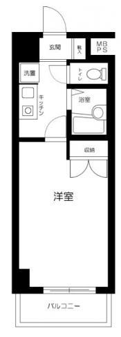 クレアシオン南大塚(1K/4階)の間取り写真
