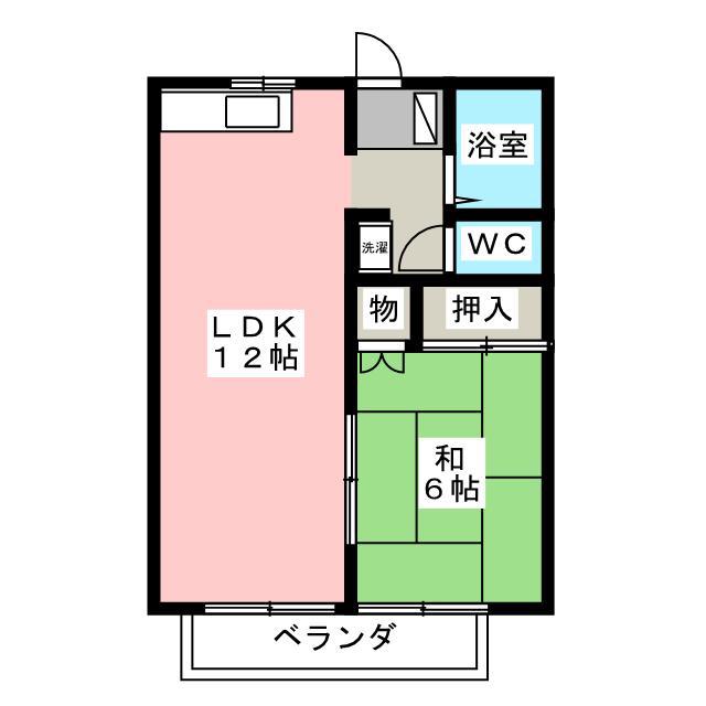 ピュア・エンゼル(1LDK/2階)の間取り写真
