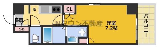 IARIM栄東(1K/10階)の間取り写真