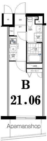 グリフィン横浜・桜木町駅前弐番館(1K/9階)の間取り写真