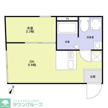 URBAN NEST 杉並(1DK/2階)の間取り写真