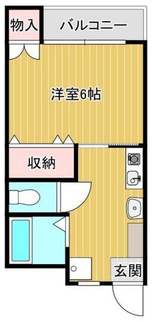 永和第10ビル(1DK/2階)の間取り写真