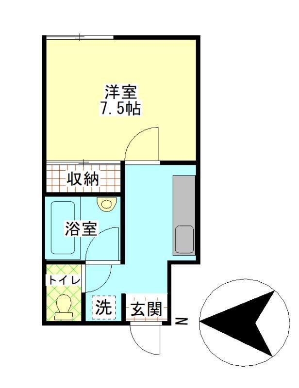ときわビル(1K/3階)の間取り写真