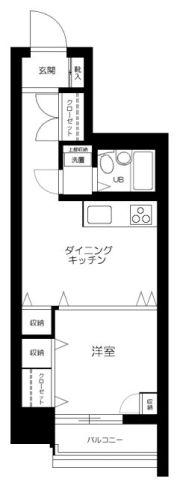 白鳳マンション中野新橋(1DK/4階)の間取り写真