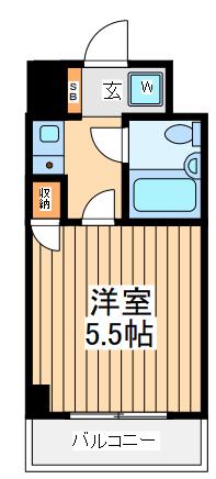 クリオ神奈川新町壱番館(1K/7階)の間取り写真
