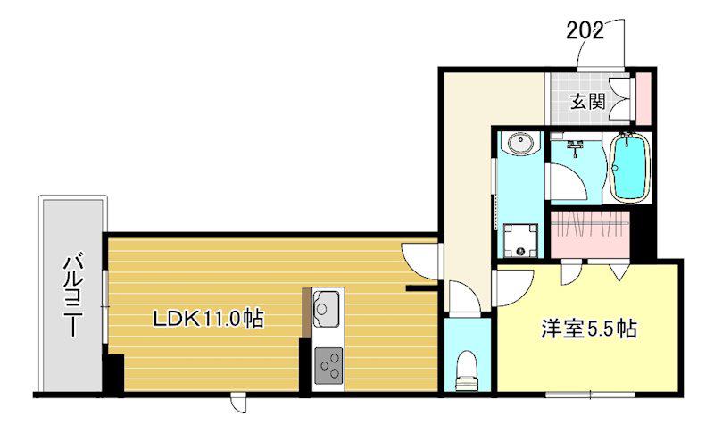 ヴィラ ヨシダ(1LDK/1階)の間取り写真