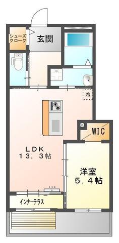 ルミナス南国(1LDK/1階)の間取り写真