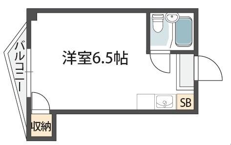清水ハイツ(ワンルーム/3階)の間取り写真
