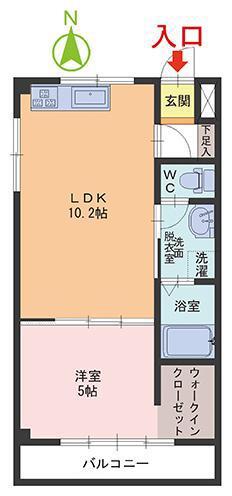 コーポ石川(1LDK/1階)の間取り写真