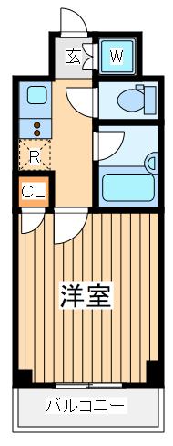 ルーブル溝の口参番館(1K/5階)の間取り写真