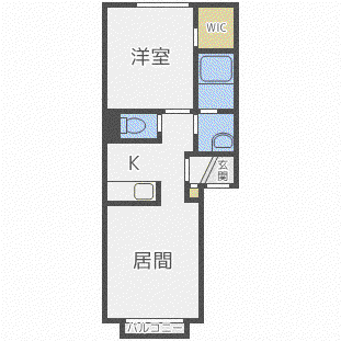 ラ・セーヌ34(1LDK/1階)の間取り写真