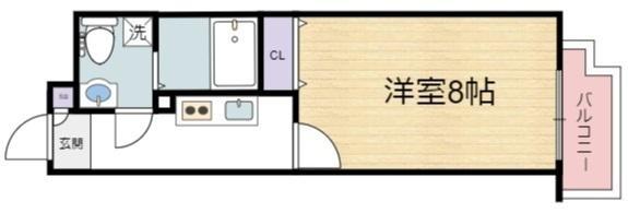 MERRY住之江公園(1K/7階)の間取り写真