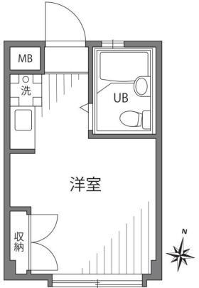 GRAND VALUE 小日向(ワンルーム/2階)の間取り写真