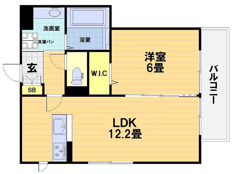 ルミエール源(1LDK/2階)の間取り写真
