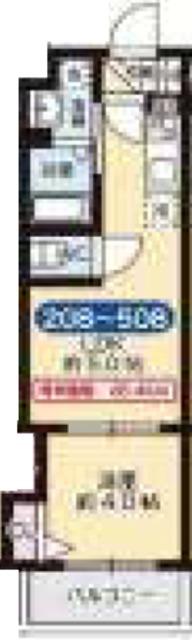 AXIA M CITY大阪瑞光(1LDK/3階)の間取り写真