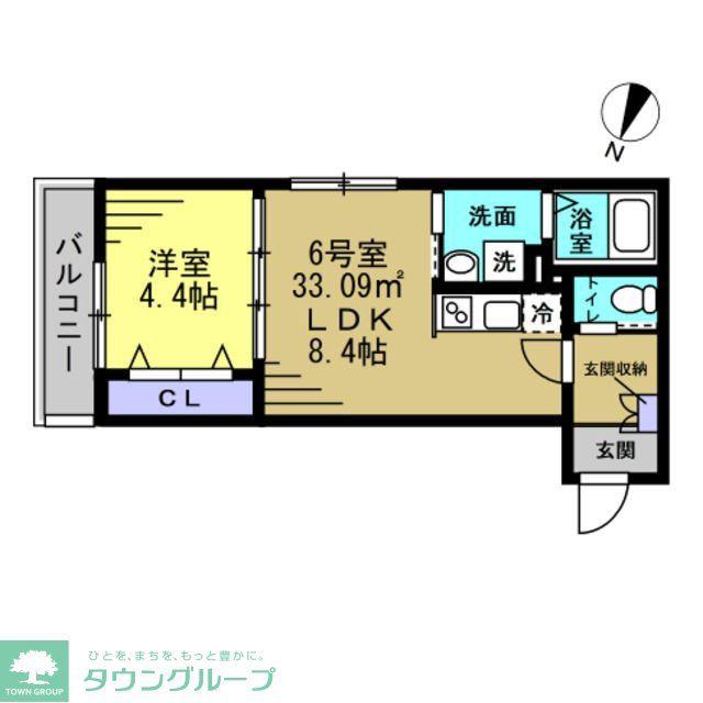 AJ南行徳ノース(1LDK/3階)の間取り写真