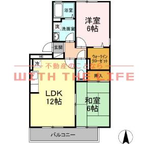 マーサリヴェール(2LDK/2階)の間取り写真