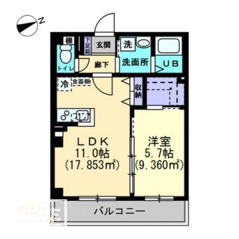 SIRIUS GARDEN(1LDK/1階)の間取り写真