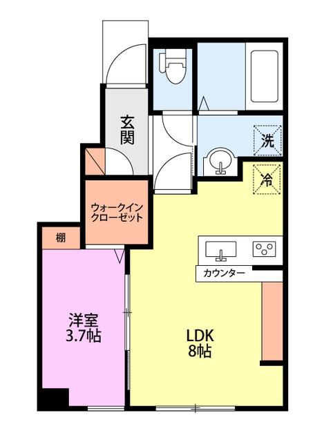 JR信越本線 東三条駅 徒歩18分 2階建 築7年(1LDK/1階)の間取り写真
