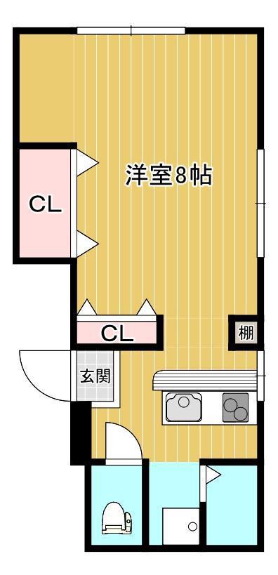 和田3丁目アパート(ワンルーム/1階)の間取り写真