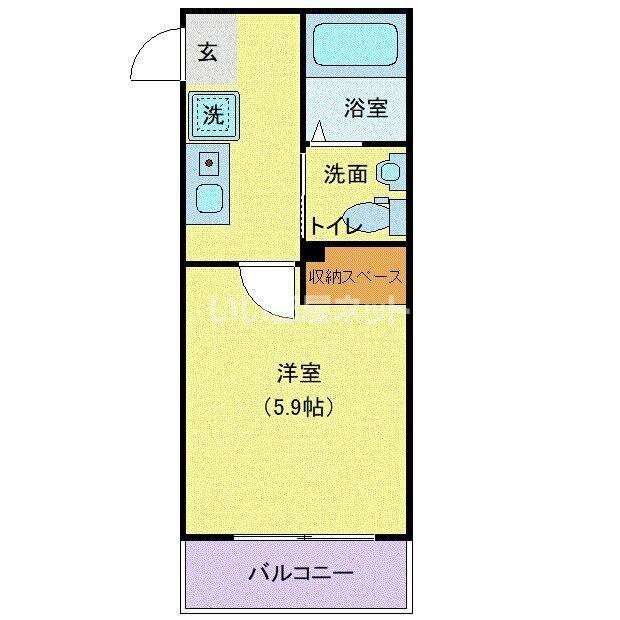 レジデンスウエスト淵野辺(1K/1階)の間取り写真