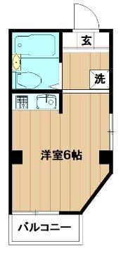 アゲイン日本橋(ワンルーム/2階)の間取り写真