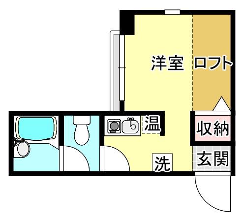 ビバリーハウス井尻IIIB(ワンルーム/1階)の間取り写真