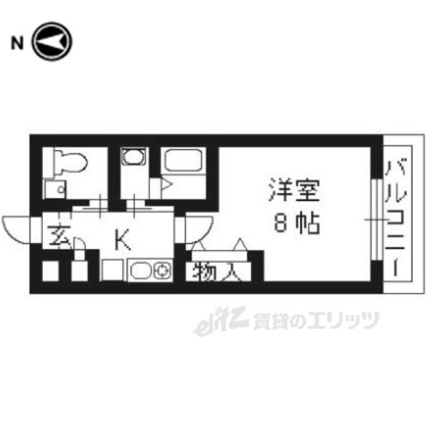シベール雅(1K/2階)の間取り写真