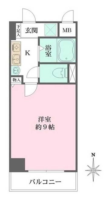 CASA A1(1K/2階)の間取り写真