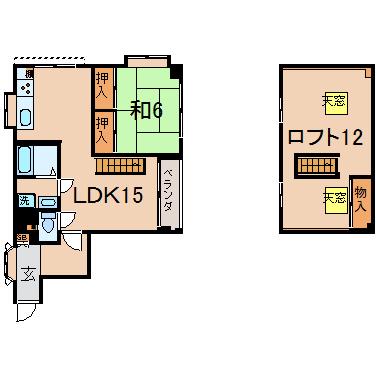 メゾン千夢(1LDK/3階)の間取り写真