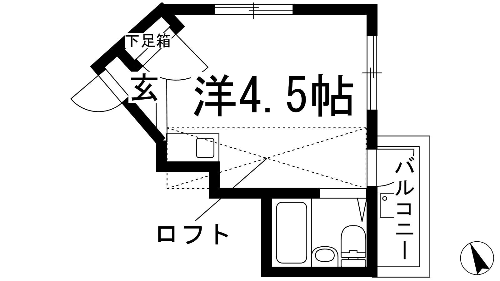 サンパレスマンション(1K/3階)の間取り写真