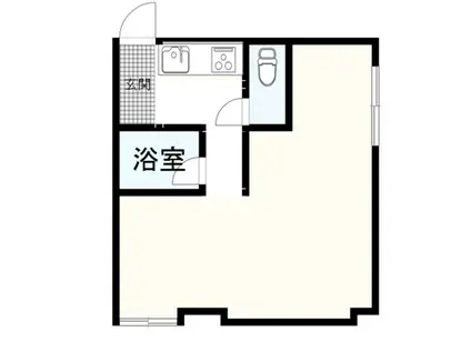 ゆたかビル(1K/3階)の間取り写真