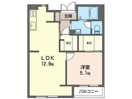 メゾン・マリエール(1LDK/1階)の間取り写真