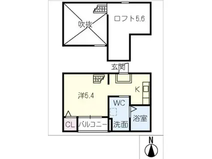 VIVID GRACE (ワンルーム/1階)の間取り写真