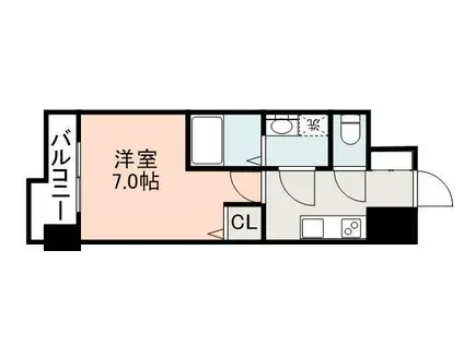 S-RESIDENCE加治屋町ACHIEVE(1K/3階)の間取り写真