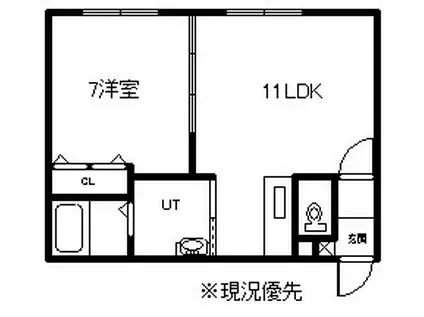 CAPPUCCINO F・G(1LDK/1階)の間取り写真