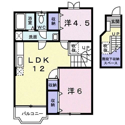 サンモールエル(2LDK/2階)の間取り写真